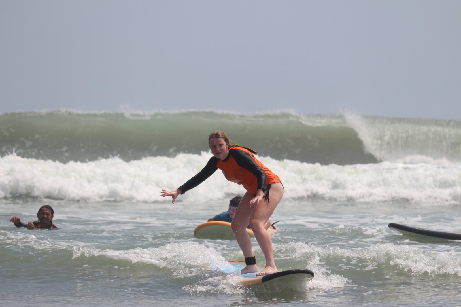 Student surfing with Rock Mini Surf